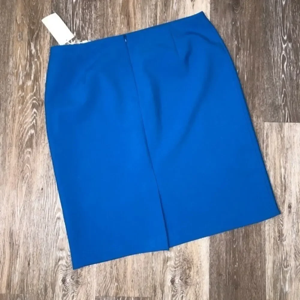 BOSS Hugo Boss Solid Blue Pencil Skirt Size 14 NWT